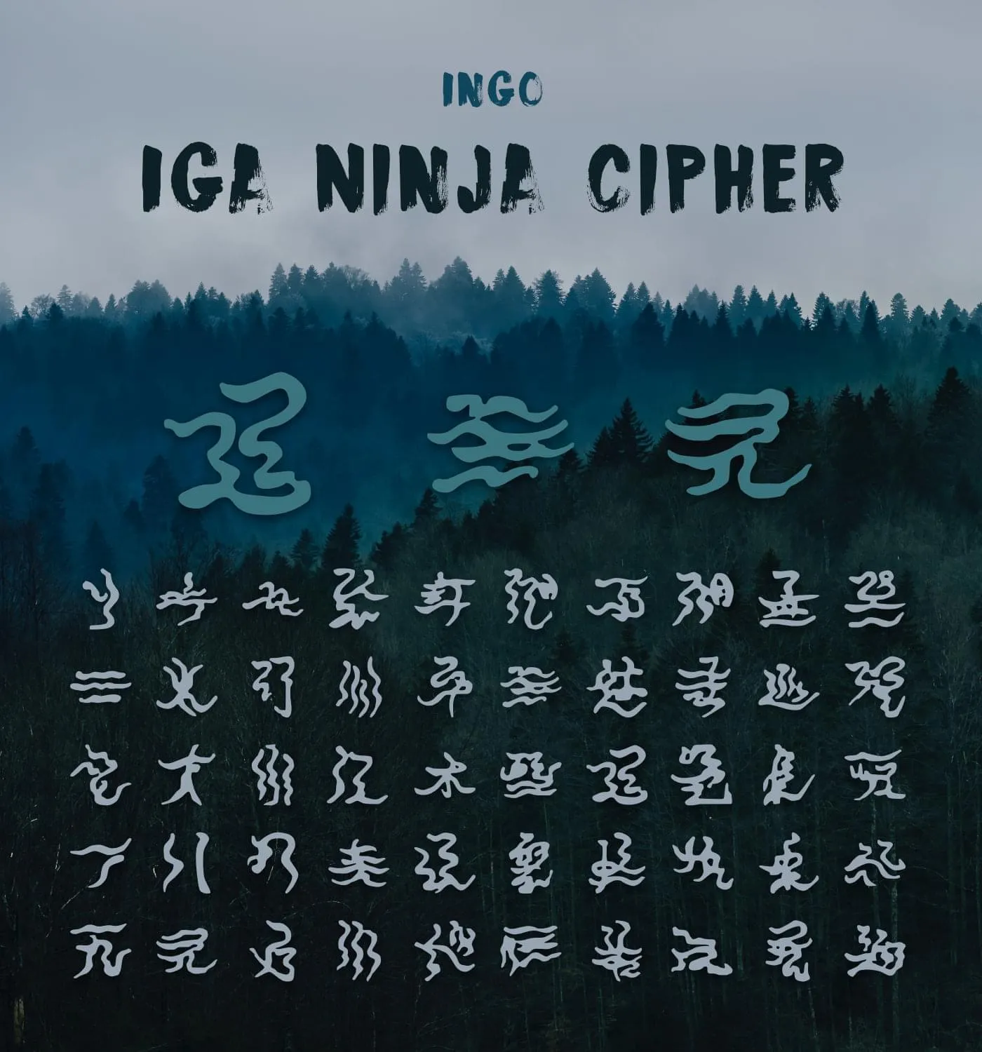 Ingo: Iga Ninja Cipher Font